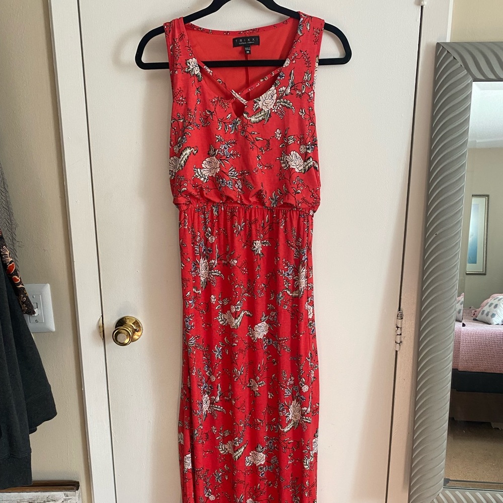 Trixxi Red and White Floral Dress!